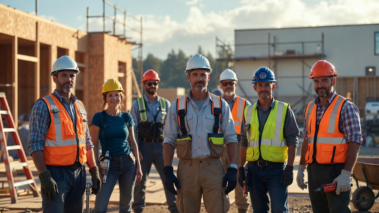 Construction crew